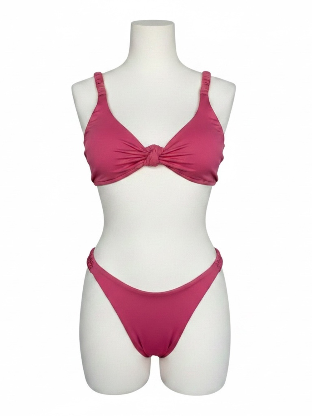 Vitamin A Knot Front Pink Bikini Set